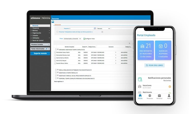 a3innuva | Nómina para corporate es el software de Recursos Humanos