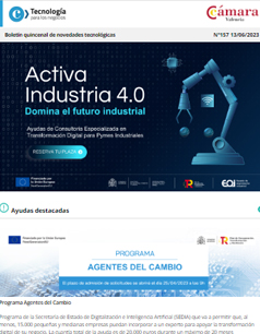 ¡Ya está aquí el Programa de Ayudas Activa Industria 4.0! . Boletín nª157