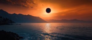 Eclipse solar desde el mar